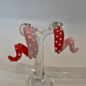 Tentacle Pin earring - Red/Pink